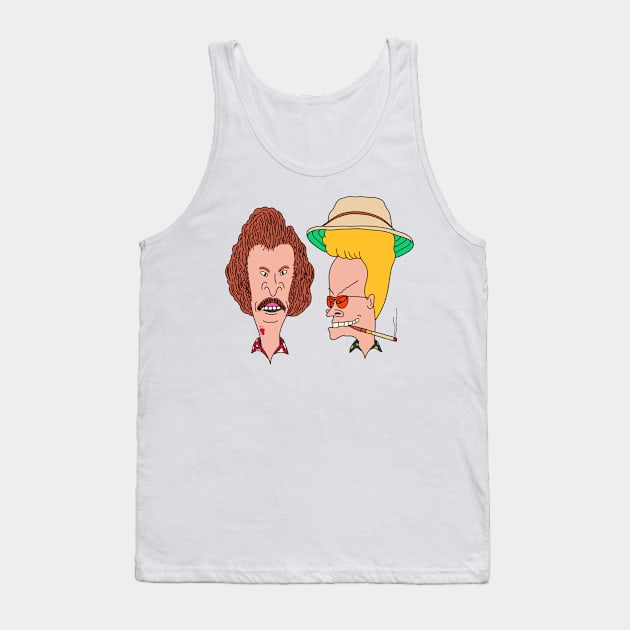 Beavis and Butthead in the style of Fear and Loathing in Las Vegas Tank Top by robchick